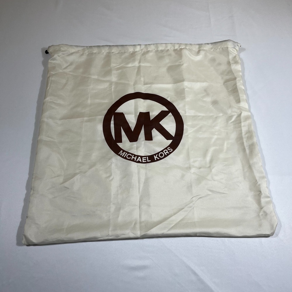 Michael Kors Large Handbag Dust Bag Cover White Satin Drawstring 21x21